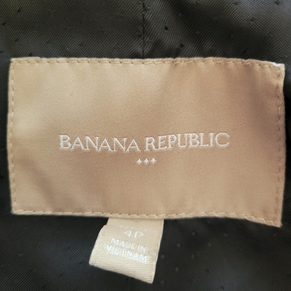 Banana Republic Charcoal Gray One Button Blazer Jacket Size 4 Petite - Picture 4 of 4